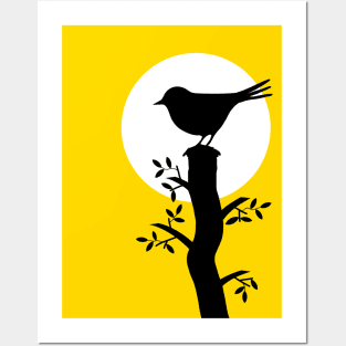 Yellow Sun Bird Posters and Art